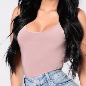 Mauve backless body suit